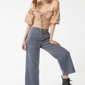 BDG Contrast Stitch Carpenter Jean in Gray